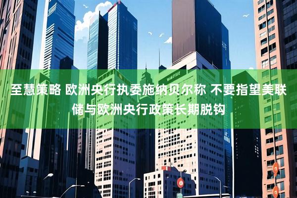 至慧策略 欧洲央行执委施纳贝尔称 不要指望美联储与欧洲央行政策长期脱钩